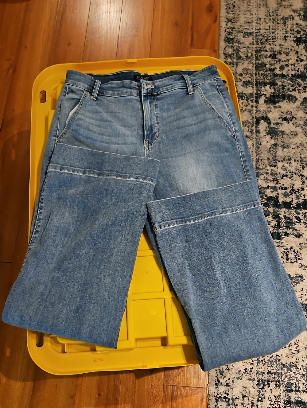 Judy Blue Light Blue Wide-Leg Panel Jeans